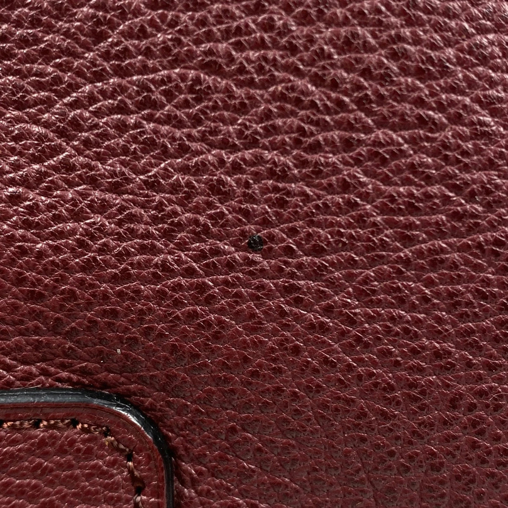 Loewe Anagram Amazona Red Logo Handbag Leather Bordeaux - Picture 4 of 7